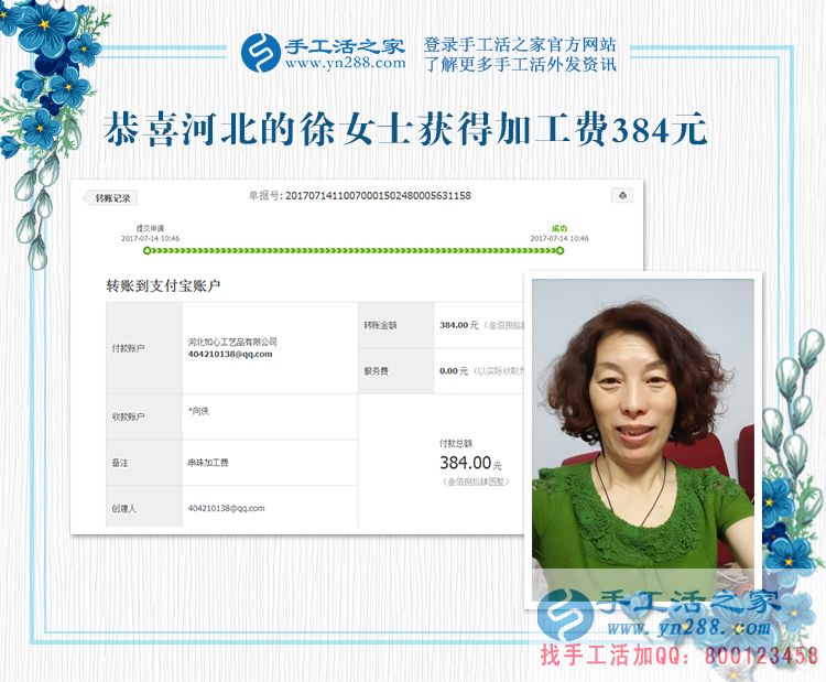 巧手營(yíng)造美麗，河北承德的美容師徐女士，在家兼職做手工活賺錢(圖1)