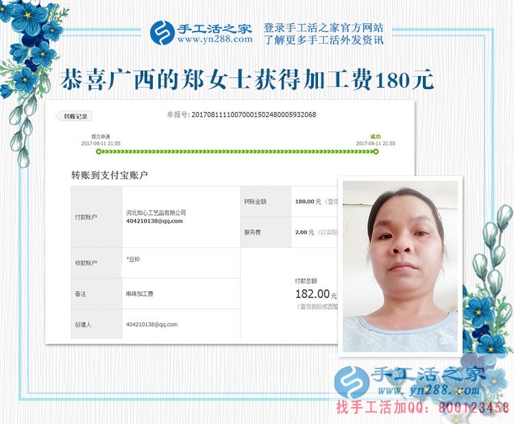 下班后沒事干，廣西貴港鄭女士做兼職手工活賺錢補貼家用(圖1)