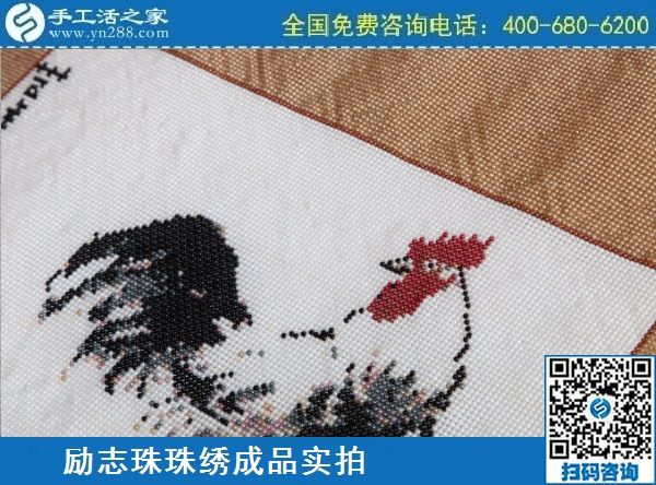 3月12日，手工活代理加工，手工活加盟項目，這個創(chuàng)業(yè)項目不錯，手工之家勵志珠珠繡成品實拍